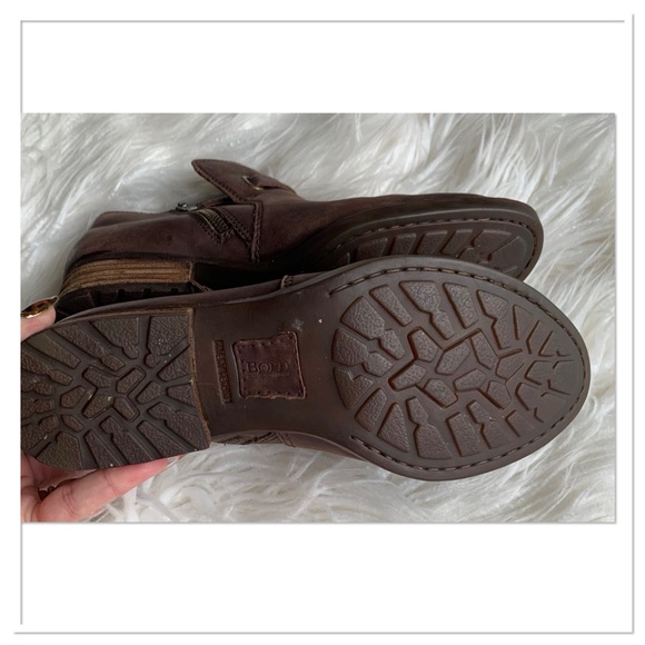 Born Sylvia Leather Ankle Boots Brown Size 8 - Picture 8 of 10